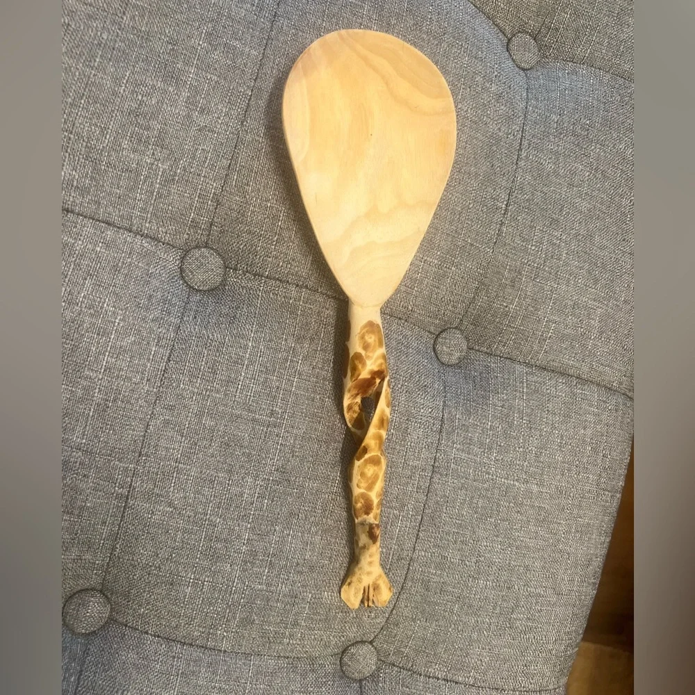Giraffe wood spoon